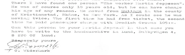 Martin Jeppson immigrated twice