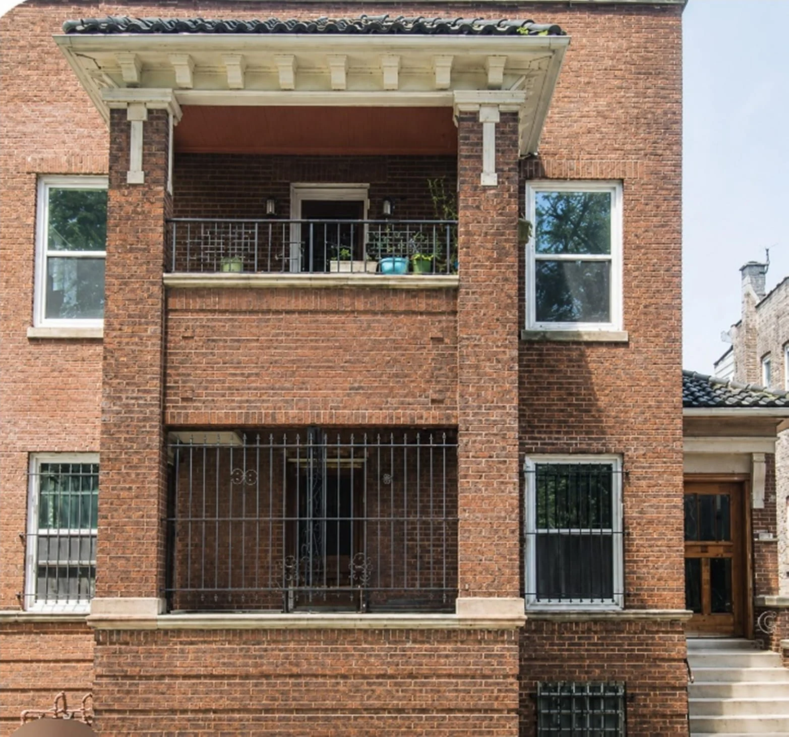 The brick two-flat at 508 East 69th Street, Chicago, as it appears today — the home Martin Jepson bought before 1920